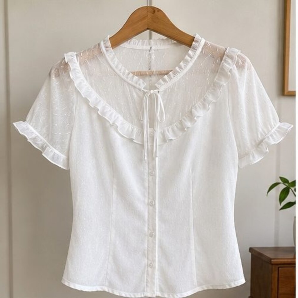 White Button Blouse